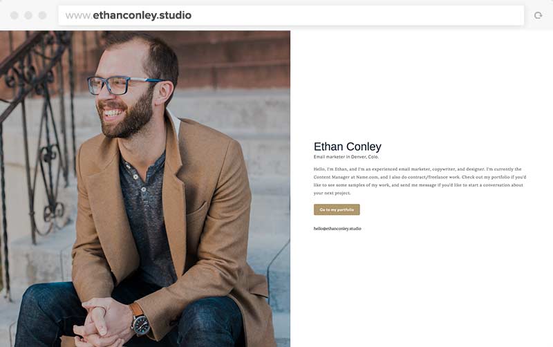 Ethan's One-Page Website