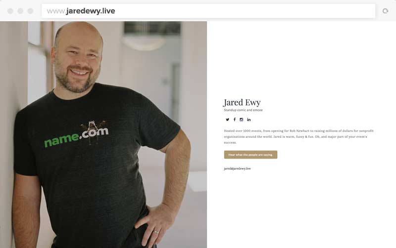 Jared's One-Page Website