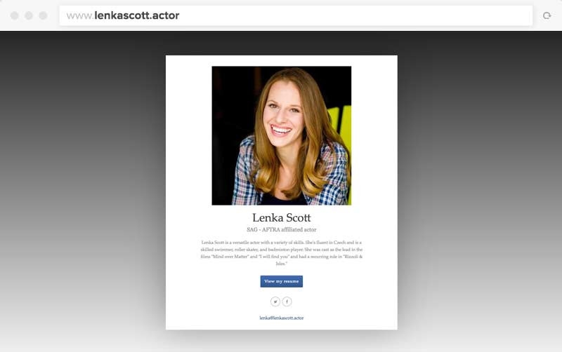 Lenka's One-Page Website